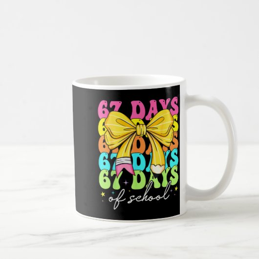 Mug 67 Days Of School Pencil Coquette Bow 67th Day Of (Droite)