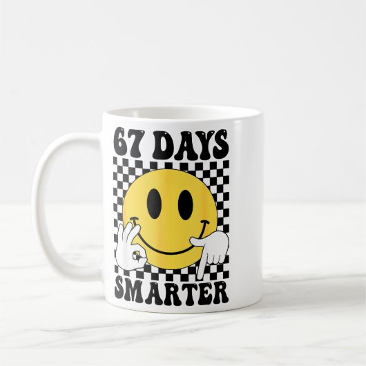 Mug 67 Days Smarter Funny Six Seven 6 7 Gen Alpha Slan (Gauche)