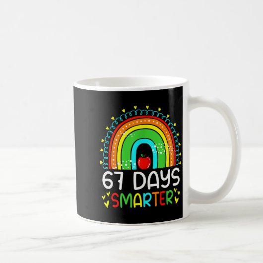 Mug 67 Days Smarter School Rainbow Teacher Days Smarte (Droite)
