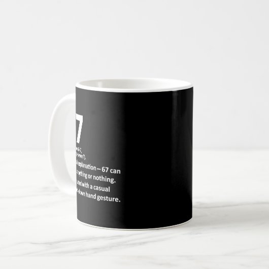 Mug 67 Definition Funny Six Seven Meme 6 7  (Devant gauche)