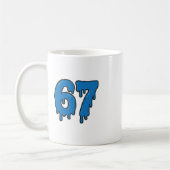 Mug 67 Drip Melt Six Sept Mème Alpha Gen Argot Drôle (Gauche)