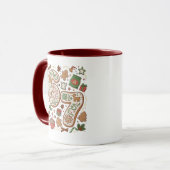 Mug 67 Drôle 6 7 Six Sept Cookie Gingerbread de Fêtes (Devant gauche)
