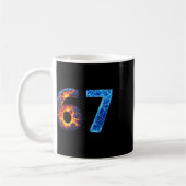 Mug 67 Fire Ice Number Funny Six Seven Meme 6 7  (Gauche)