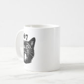 Mug 67 Halloween Chat Noir Brainrot Meme Six Seven Fil (Devant gauche)