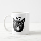 Mug 67 Halloween Chat Noir Brainrot Meme Six Seven Fil (Gauche)