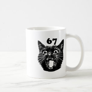 Mug 67 Halloween Chat Noir Brainrot Meme Six Seven Fil