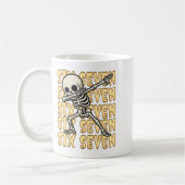 Mug 67 Halloween Drôle Six Sept Mème Brainrot Squelett (Gauche)