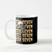 Mug 67 Halloween Drôle Six Sept Mème Brainrot Squelett (Gauche)