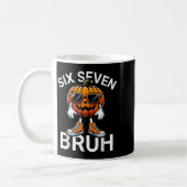 Mug 67 Halloween Funny Six Seven Meme Brainrot Pumpkin (Gauche)