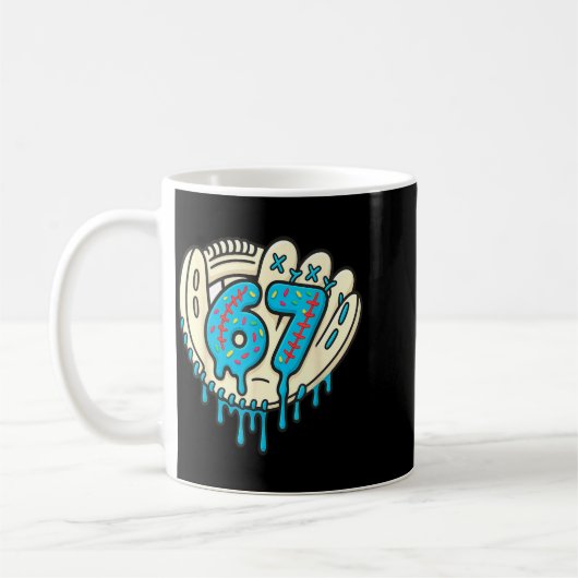 Mug 67 Ice Cream Drip Funny Six Seven Baseball  (Gauche)