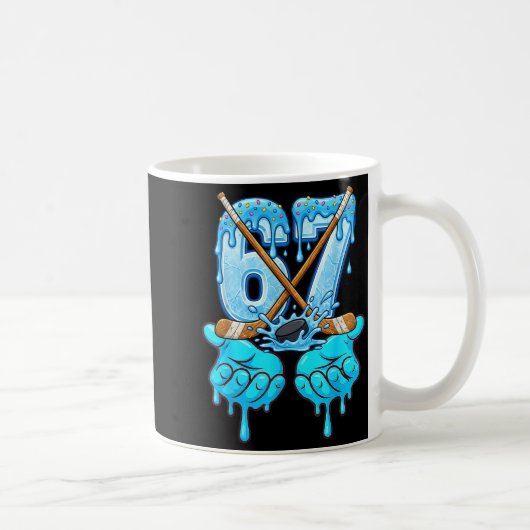Mug 67 Ice Cream Drip Hockey Gen Alpha Slang Six Seven (Droite)