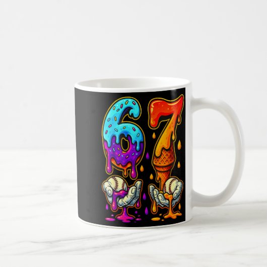 Mug 67 Ice Cream Drip Meme Funny Six Seven Gen Alpha S (Droite)