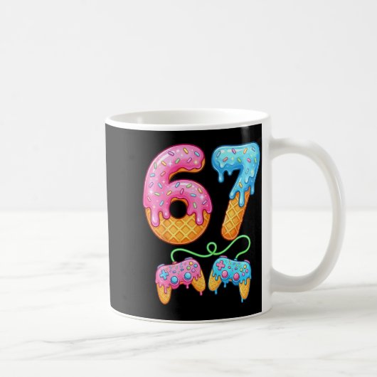 Mug 67 Ice Cream Drip Meme Gamer Six Seven Gen Alpha S (Droite)