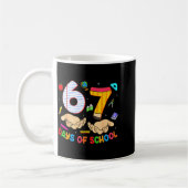 Mug 67 Jours D'école 67 Mème Drôle Six Sept 6-7 (Gauche)
