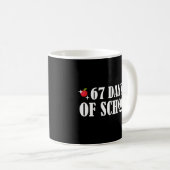 Mug 67 Jours d'école drôle Six Sept Meme (Devant droit)