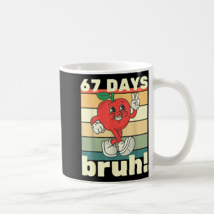 Mug 67 Jours D'école Drôle Six Sept Mème Bruh Enfants
