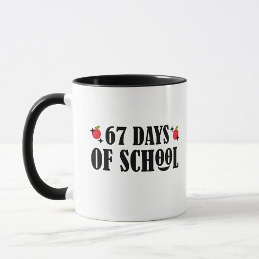 Mug 67 Jours d'école drôle Six Sept Memes (Gauche)