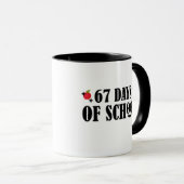 Mug 67 Jours d'école drôle Six Sept Memes (Devant droit)