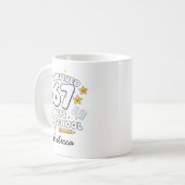 Mug 67 Jours d'École Prof Professeur Drôle (Devant gauche)