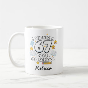Mug 67 Jours d'École Prof Professeur Drôle