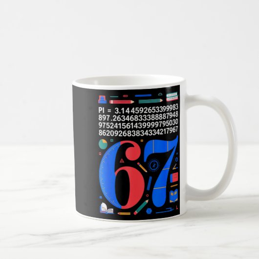 Mug 67 Jours D'école Professeur Enfant Garçon 67 Math (Droite)