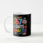 Mug 67 jours plus intelligents 67e jour d'école enseig (Gauche)
