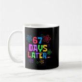 Mug 67 jours plus tard 67e jour d'école Enseignants Él (Gauche)