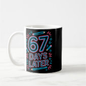Mug 67 jours plus tard Créatif 67 Mème Professeur Étud (Gauche)