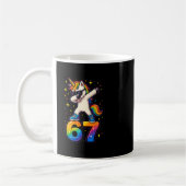 Mug 67 Licorne Dabbing Six Seven Mème Drôle (Gauche)