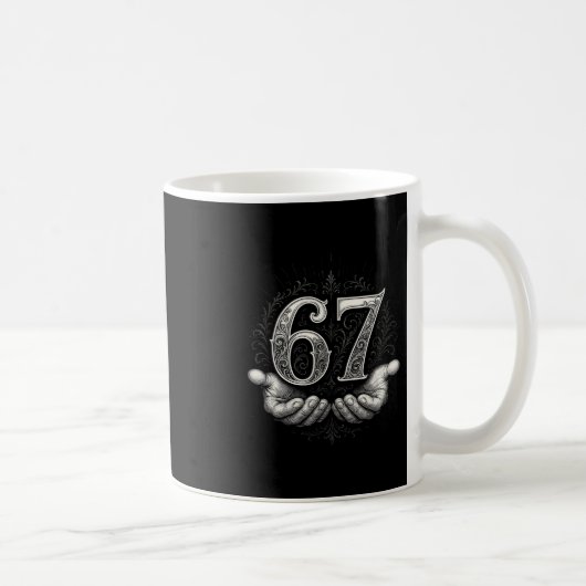 Mug 67 Meme 6 7 Six Seven Hands Funny Gen Alpha Slang  (Droite)