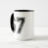 Mug 67 Mème amusant Six Sept Gen Alpha (Devant gauche)