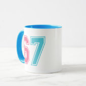 Mug 67 Mème amusant Six Sept Gen Alpha (Devant gauche)