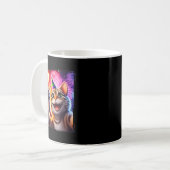 Mug 67 Meme Cat Raccoon New Year Selfie Funny Birthday (Devant gauche)