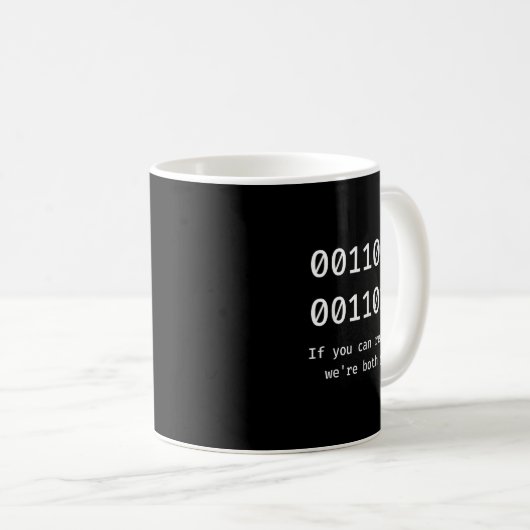 Mug 67 Mème Code Binaire Programmeur Drôle Six Sept Pr (Devant droit)