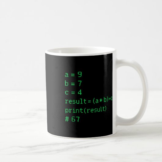 Mug 67 Mème Code Python Résultat Humour Geek Six Sept (Droite)