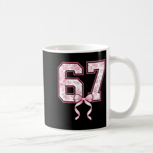 Mug 67 Meme Coquette Toile Nk Bow Funny Six Seven Girl (Droite)