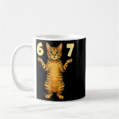 Mug 67 Mème de chat drôle humour de l'argot Gen Alpha (Gauche)