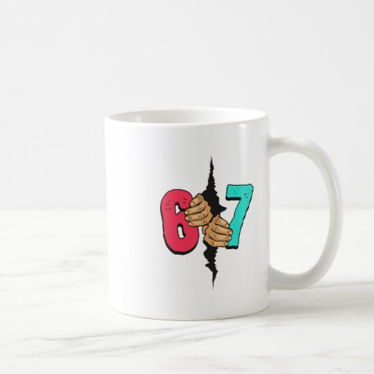 Mug 67 Meme Drôle Six Sept Génération Alpha Argot Noël (Droite)