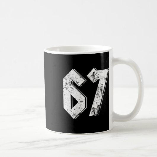 Mug 67 Meme Drôle Six Sept Meme 6 7 (Droite)