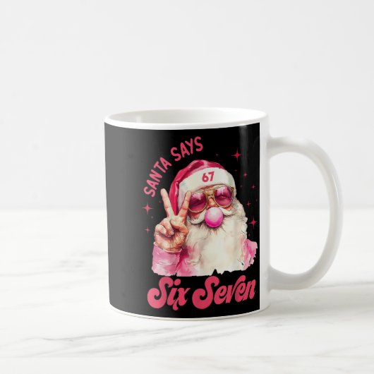 Mug 67 Meme Drôle Six Sept Noël 6-7 Meme Santa 6 (Droite)