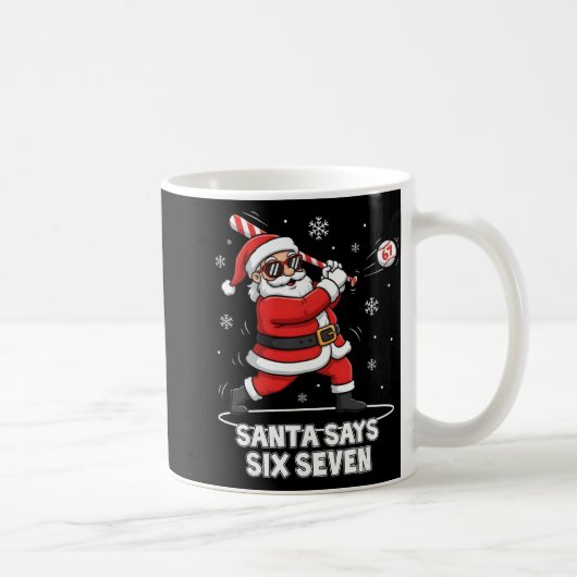 Mug 67 Meme Drôle Six Sept Noël 6-7 Meme Santa 6 (Droite)