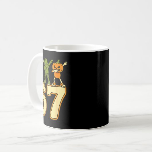 Mug 67 Meme Funny Halloween Numbers Six Seven Men Wome (Devant gauche)