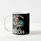 Mug 67 Meme Halloween 6 7 Poulet squelette Six Sept F (Gauche)