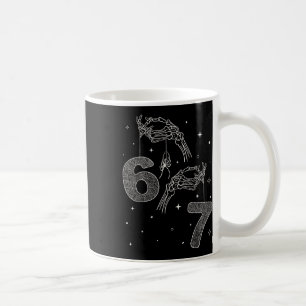 Mug 67 Meme Main de squelette drôle Halloween Six Sept