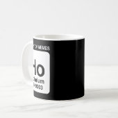 Mug 67 Meme Numéro Élément du tableau périodique des M (Devant gauche)