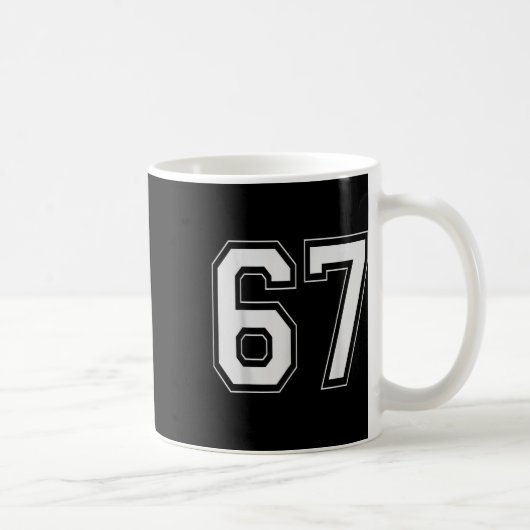 Mug 67 Meme Numéro Six Sept Argot Gen Alpha 6 7 (Droite)