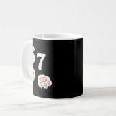 Mug 67 Mème Six Sept 6 7 Chemise Mème Drôle Chat 67 (Devant gauche)