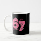 Mug 67 Meme Six Seven Argot Gen Alpha Mignon Rose 6 7 (Gauche)