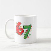 Mug 67 Meme Six Seven Brain Rot 6-7 Christmas Lights F (Gauche)