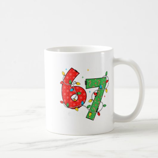 Mug 67 Meme Six Seven Brain Rot 6-7 Christmas Lights F (Droite)